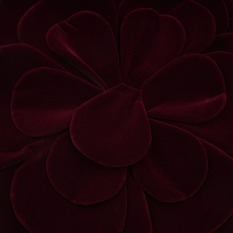 Azura Red Off-shoulder Mini Dress with 3D Velvet Flower Appliqués