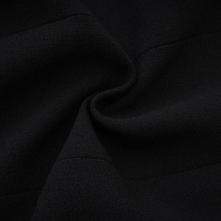Azzurra Black Polyester Dress with Front Bowknot Detailing and Embellished Accents