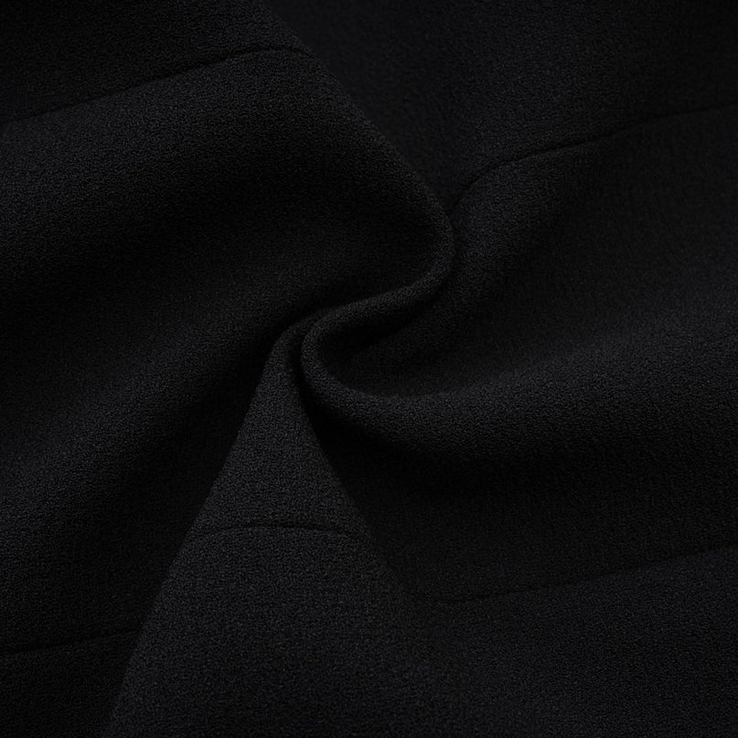 Azzurra Black Polyester Dress with Front Bowknot Detailing and Embellished Accents