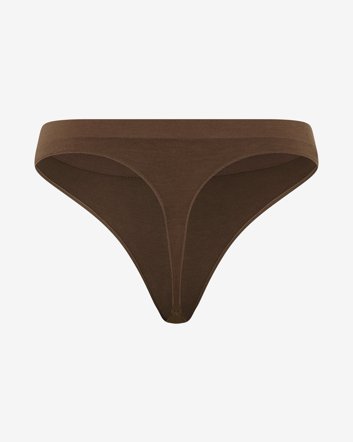 Bamboo seamless thong underwear - Brown