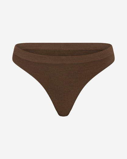 Bamboo seamless thong underwear - Brown