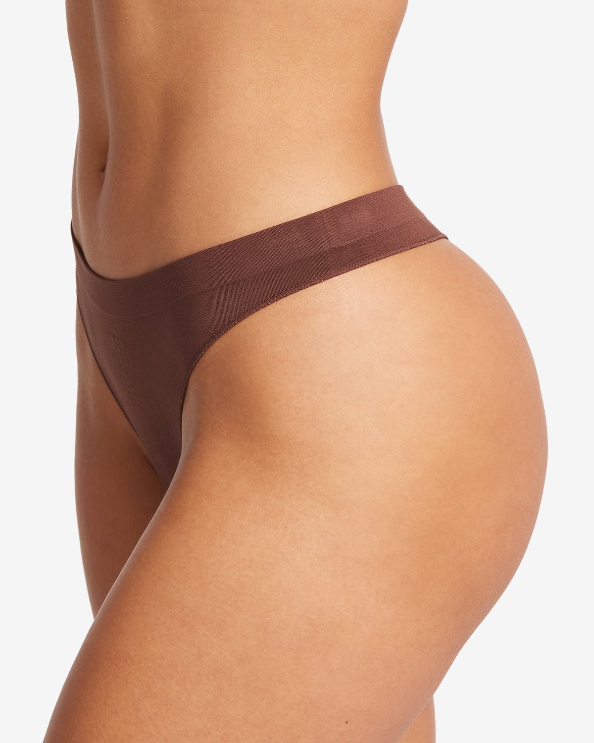 Bamboo seamless thong underwear - Brown