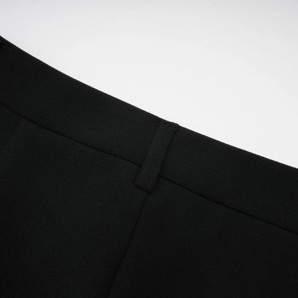 Barbara Black Jacket Trousers Pleated Ribbon Set