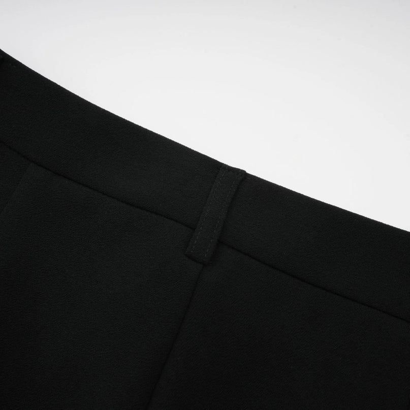 Barbara Black Jacket Trousers Pleated Ribbon Set