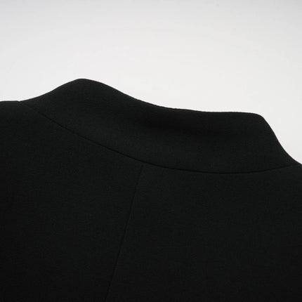 Barbara Black Jacket and Trousers Pleated Ribbon Set