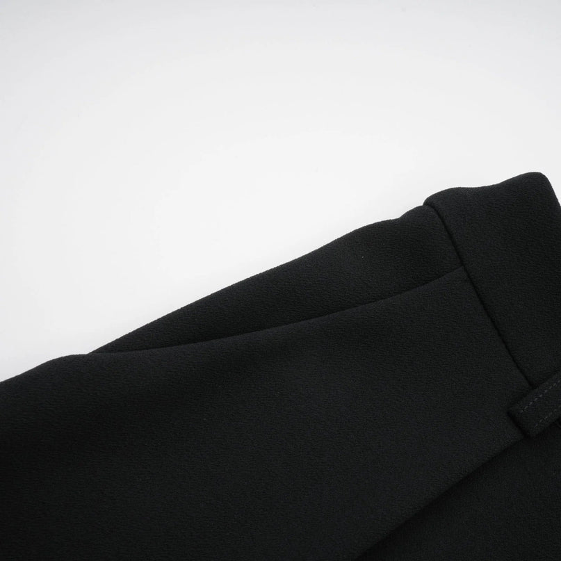 Barbara Black Jacket Trousers Pleated Ribbon Set