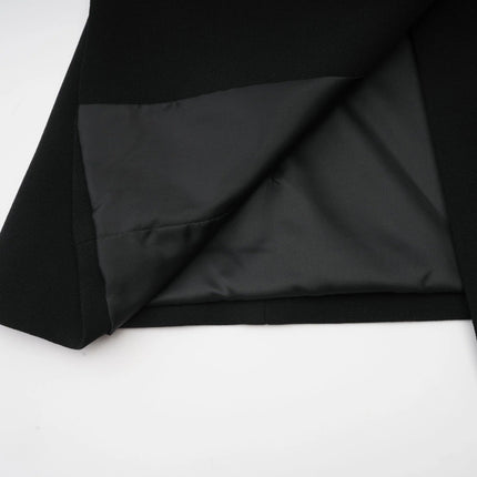 Barbara Black Jacket Trousers Pleated Ribbon Set
