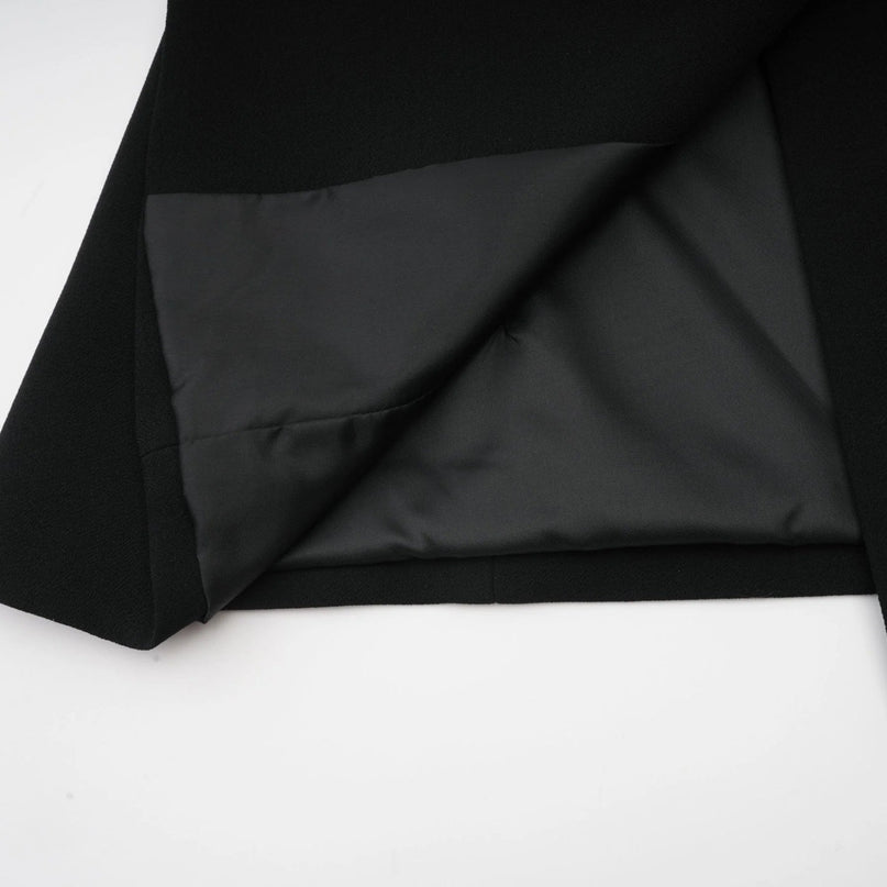 Barbara Black Jacket Trousers Pleated Ribbon Set