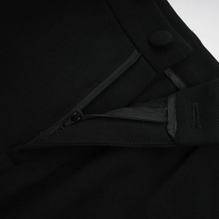 Barbara Black Jacket Trousers Pleated Ribbon Set