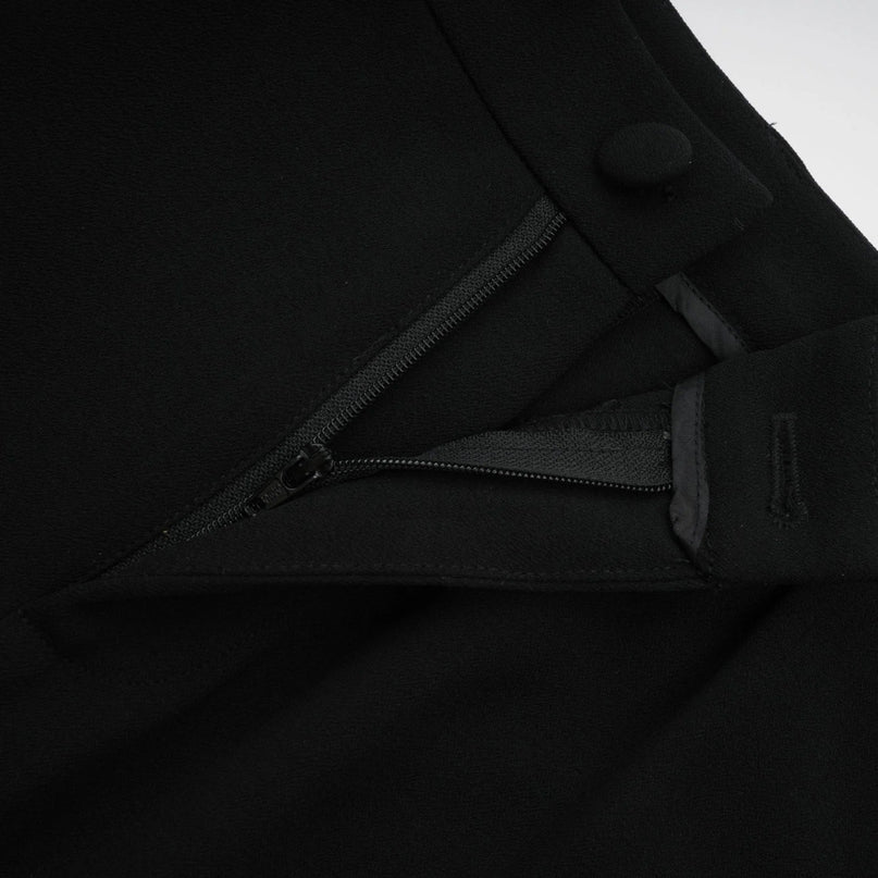 Barbara Black Jacket Trousers Pleated Ribbon Set