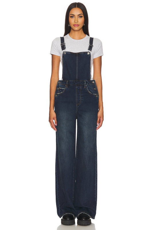 Sadie Wide Leg Overalls Jeans GRLFRND