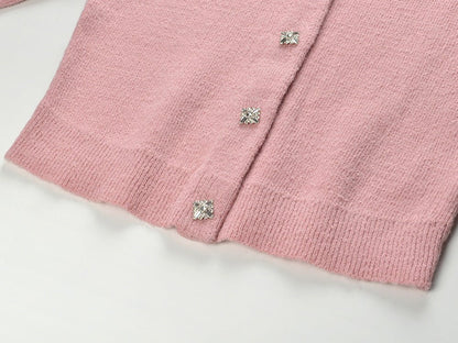 Beaded Collar Two - Piece Set - Classic Cut - Pink