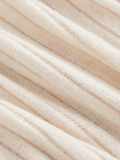 Beige Ribbed High Waist Wide Leg Pants Minimalist FashionCasual Everyday WearPants WomenCargo