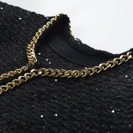 Bella Black Sparkling Cropped Jacket