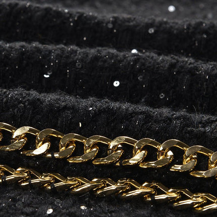 Bella Black Sparkling Embellished Crop Top
