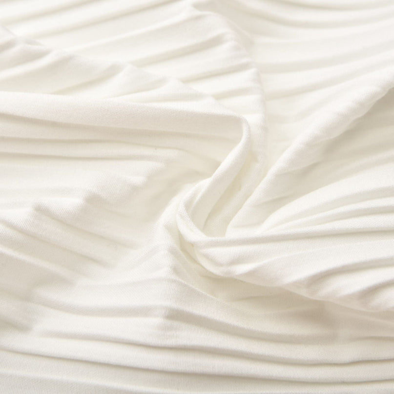Bella White Pleated Open Back Top Terylene Fiber