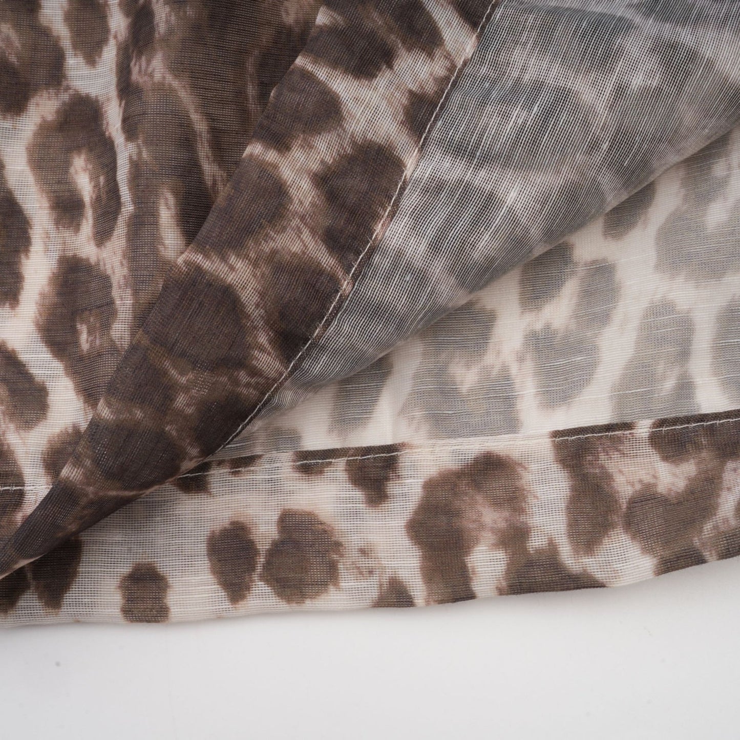 Belle leopardprint oversizesleeved blouse