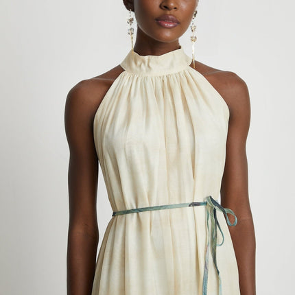 Benedetta Neutrals Pattern Print Midi Dress