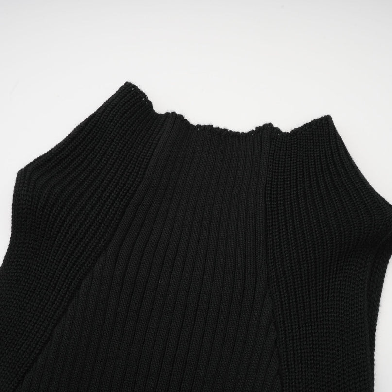 Bice Black Stretch Cotton Mini Dress with Twist Detailing and Cut-Outs