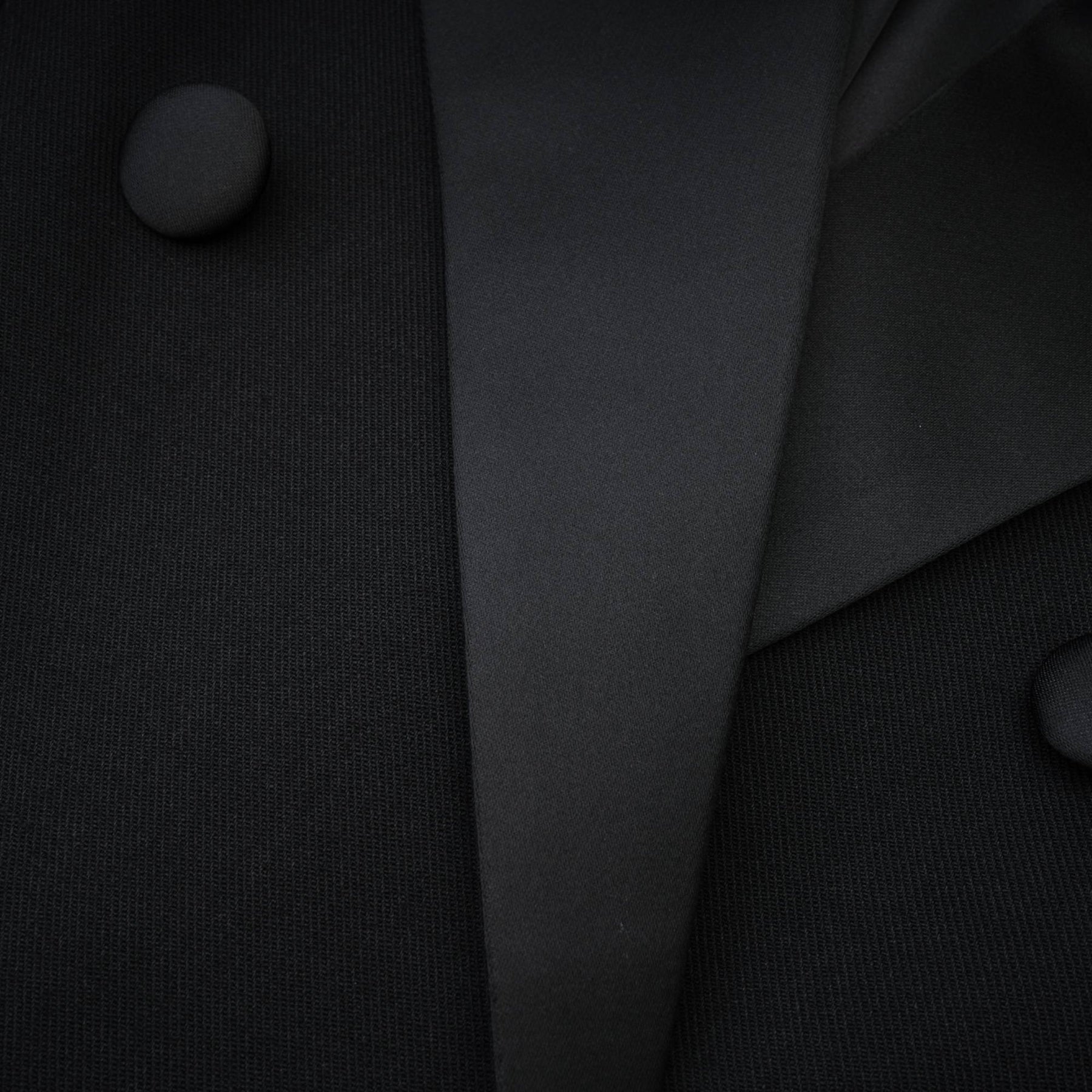 Black double breasted long coat named Eithne