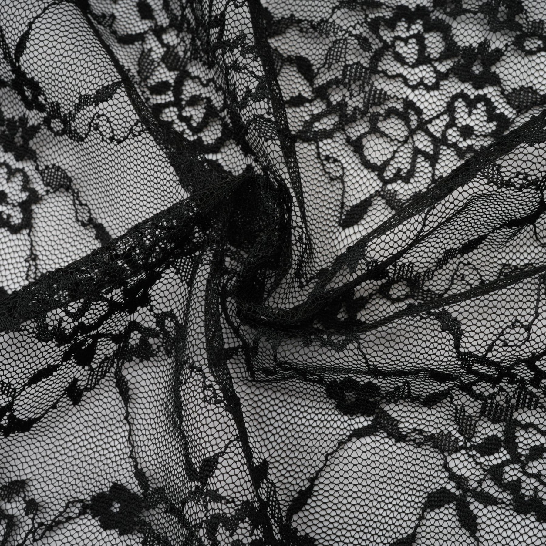 Black floral lace matching set with sleeveless vest and dress in Louise style