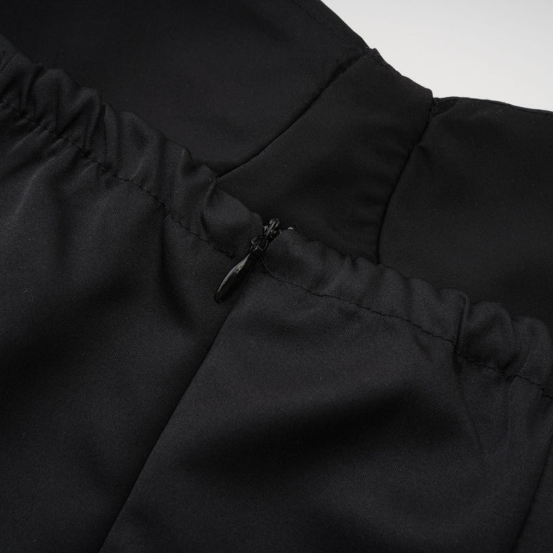 Black mini dress with crystal embellishments named Emmeline