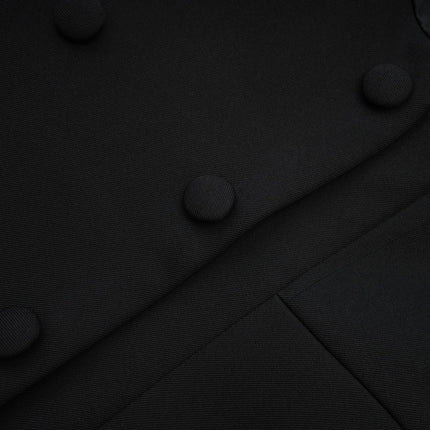 Black mini dress with lace details called Zephyra