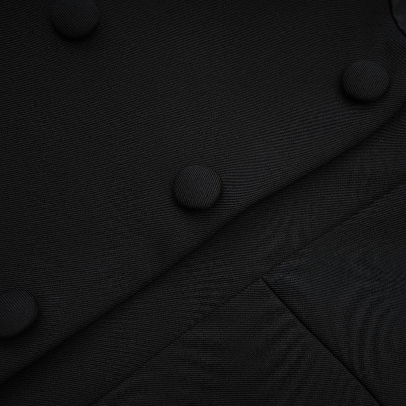 Black mini dress with lace details called Zephyra