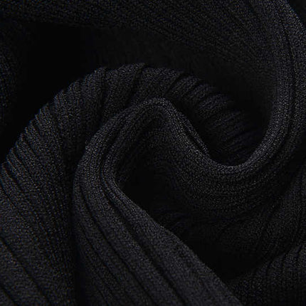 Black off-shoulder bodycon dress with bow detail