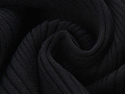 Black off-shoulder bodycon dress with bow detail