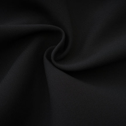 Black ornate mini dress Xanthea with decorative details and short length