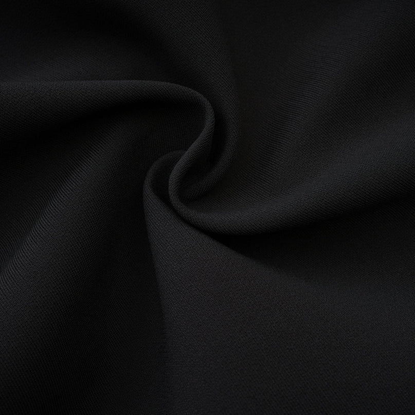 Black ornate mini dress Xanthea with decorative details and short length