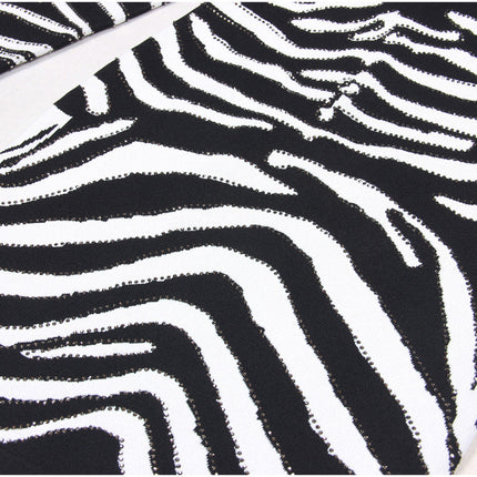 Black and white zebra stripe bodycon mini dress