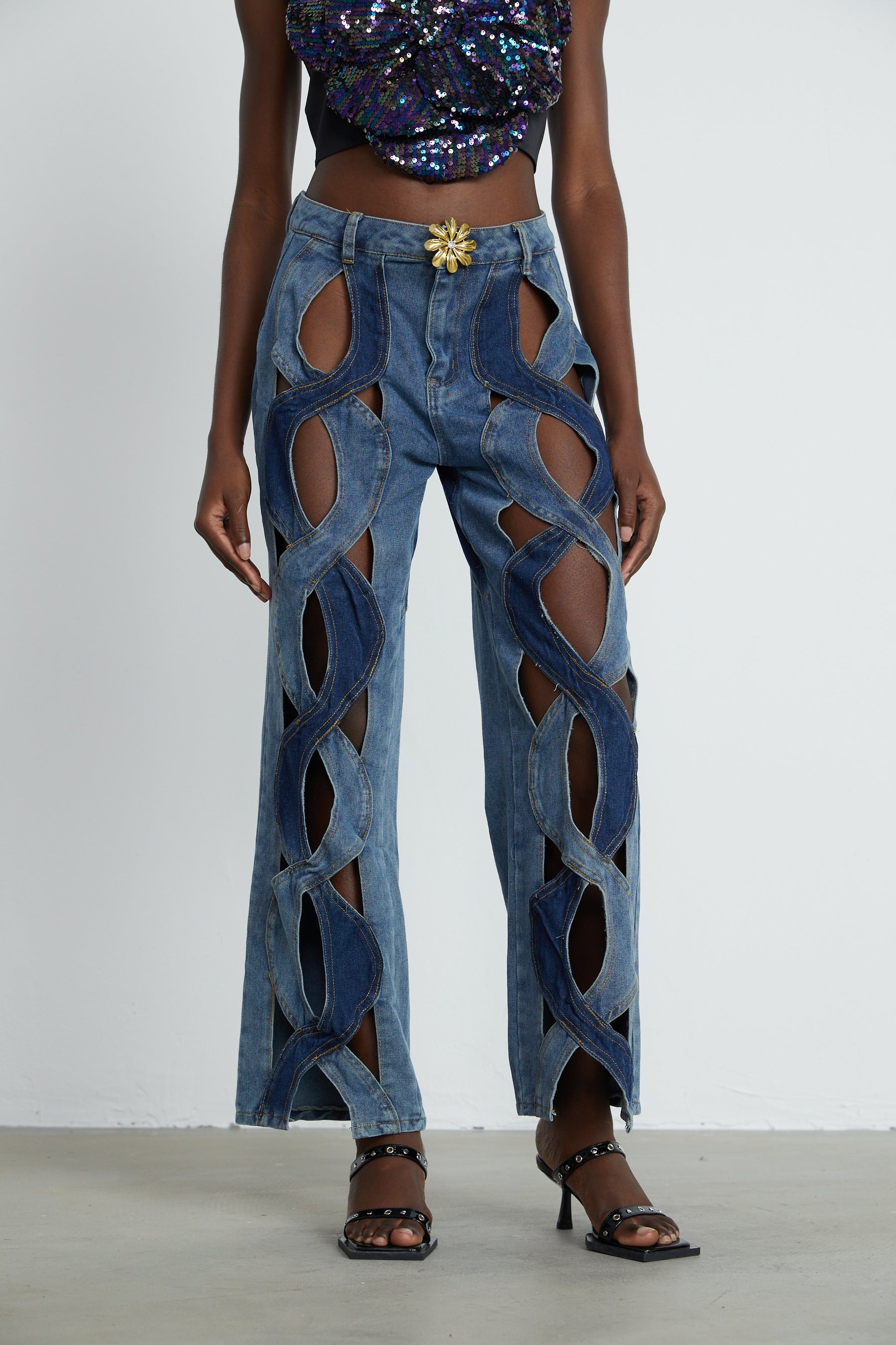 Blanche highwaist cutout jeans