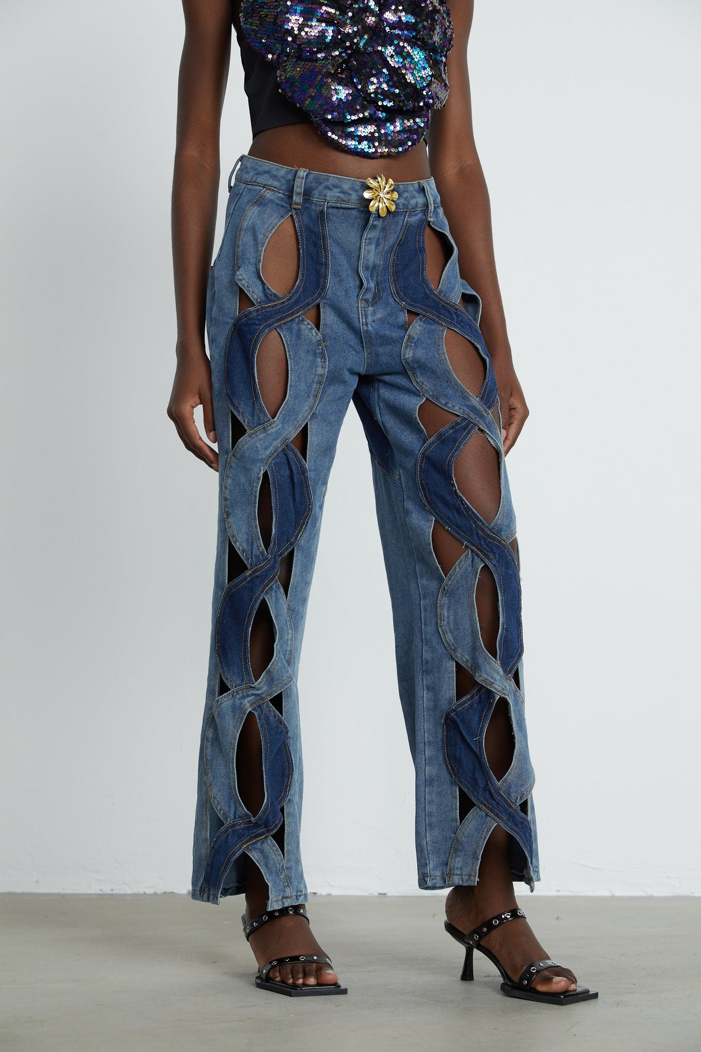 Blanche highwaist cutout jeans