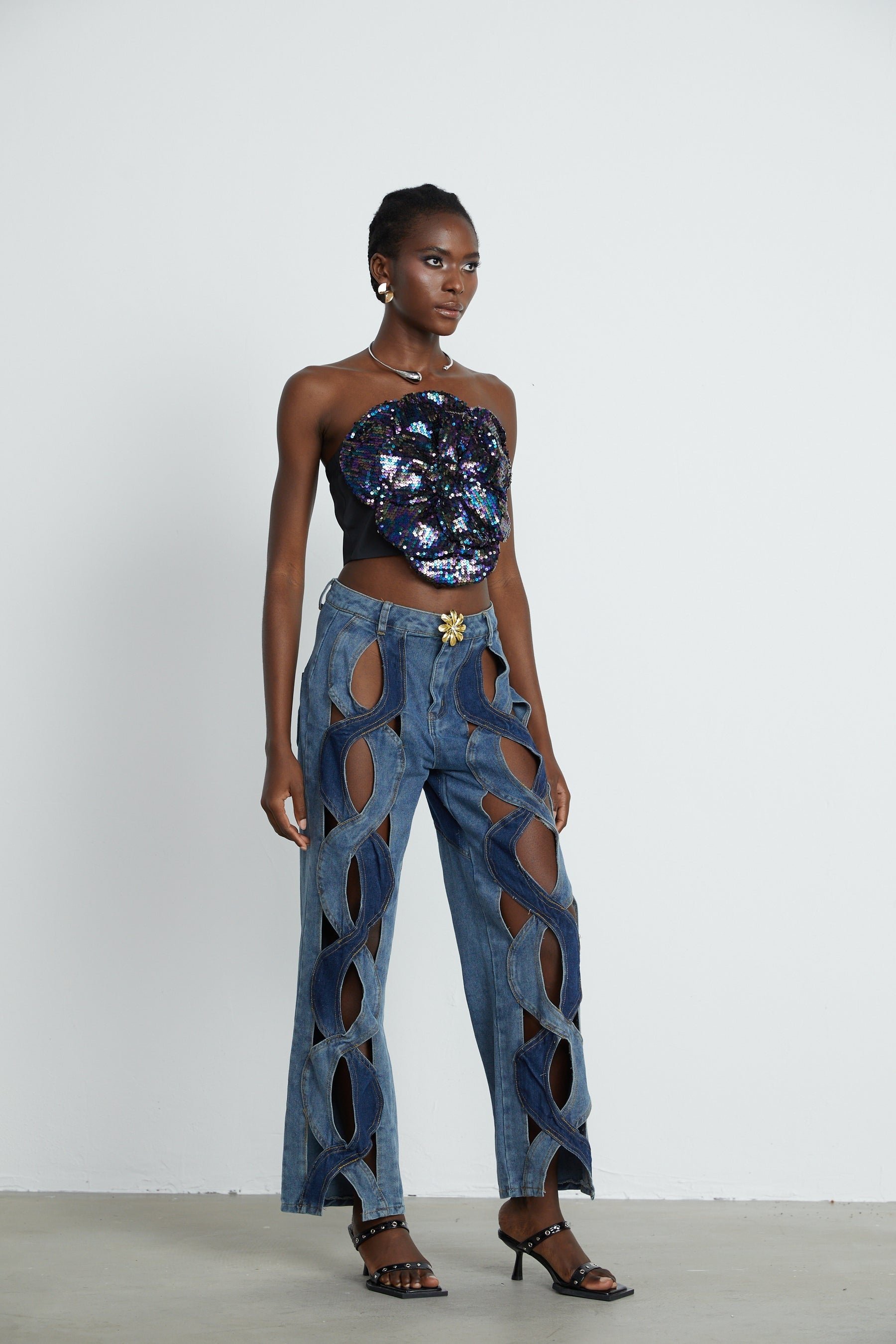 Blanche highwaist cutout jeans