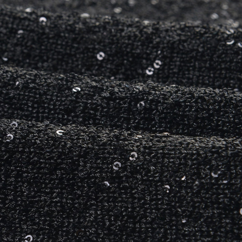 Blandine black sequin jacket  skirt matching set