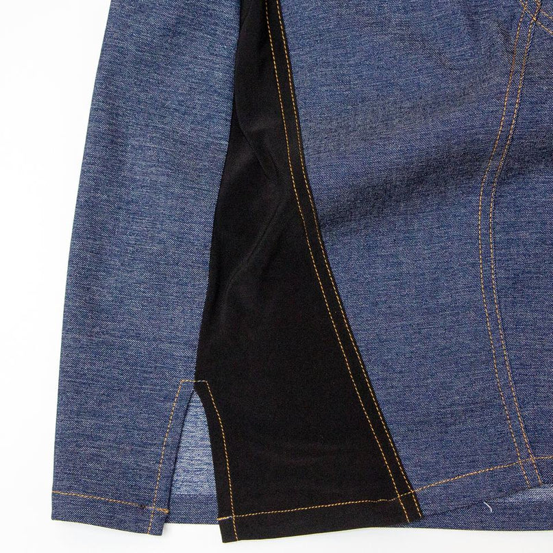 Blue Bodycon Slim Fit Sleeveless Patchwork Jeans Dress for Women