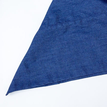 Blue cape blazer with handmade flower details shawl collar and kimono design for women