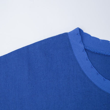 Blue floral blouse with pearl buttons for women