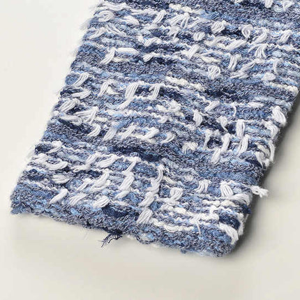 Blue Tweed Blazer with White Accents