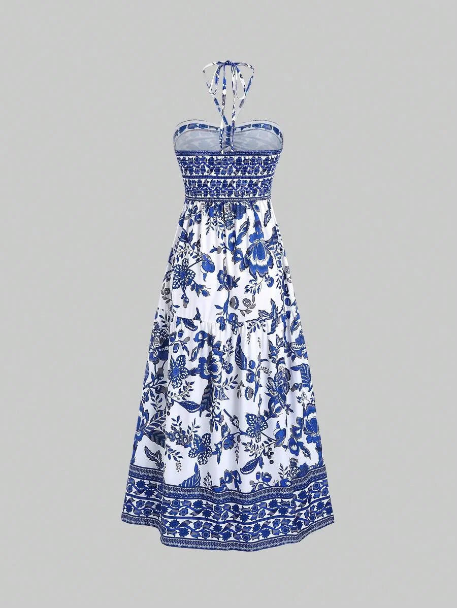 Bohemian Style Beach Dress Spaghetti Strap HighEnd Long Sundress For Summer Vacation Maxi Women