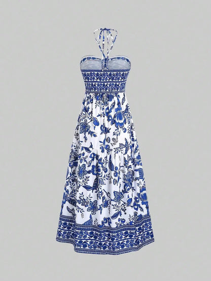 Bohemian Style Beach Dress Spaghetti Strap HighEnd Long Sundress For Summer Vacation Maxi Women