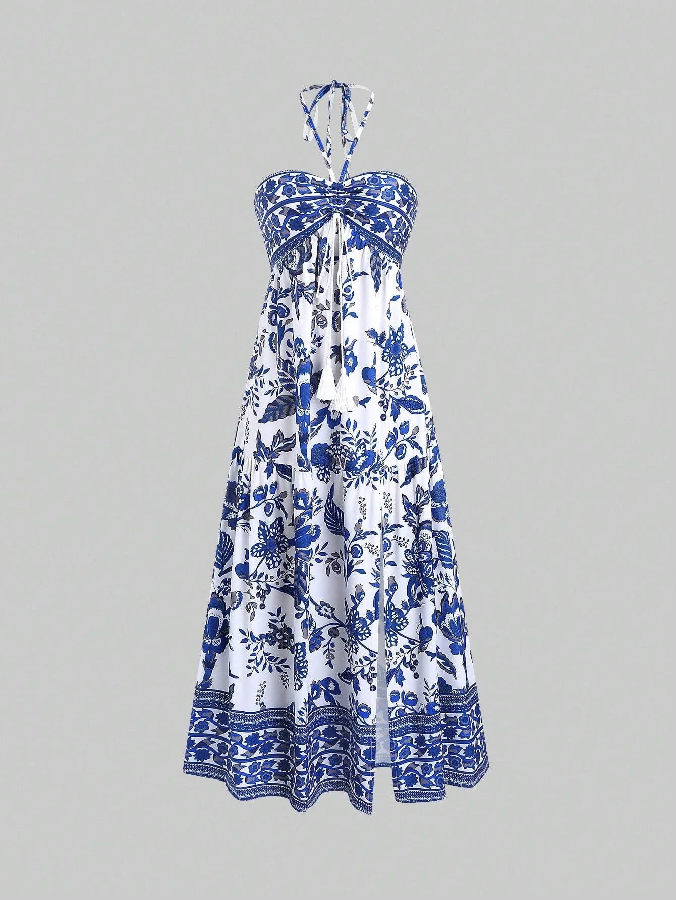 Bohemian Style Beach Dress Spaghetti Strap HighEnd Long Sundress For Summer Vacation Maxi Women