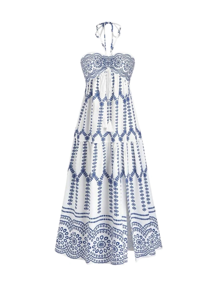 Boho Style Spaghetti Strap Dress Dopamine Inspired Beach Vacation Dress For Women Summer Maxi Women