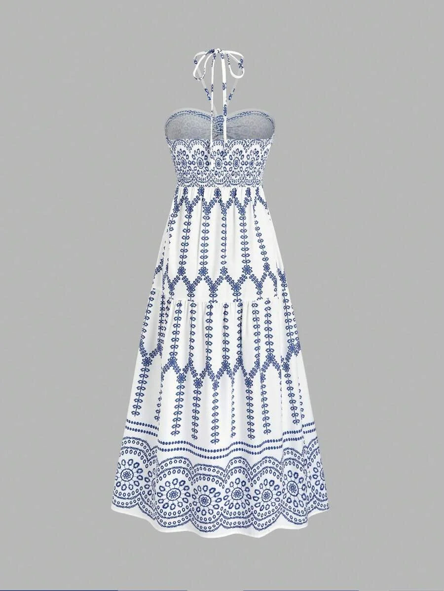 Boho Style Spaghetti Strap Dress Dopamine Inspired Beach Vacation Dress For Women Summer Maxi Women