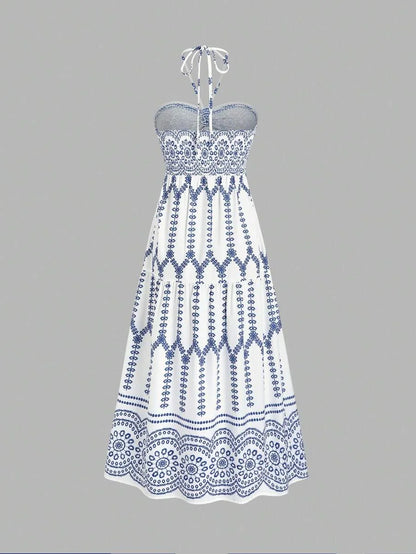 Boho Style Spaghetti Strap Dress Dopamine Inspired Beach Vacation Dress For Women Summer Maxi Women