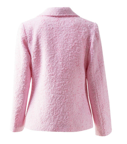 Bouclé Blazer with Gold Button Details - XXS