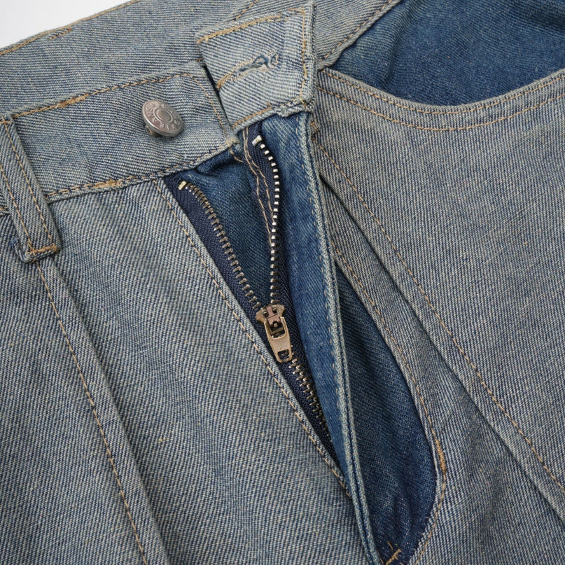 Brenna Blue Wide Leg Panelled Denim Jeans