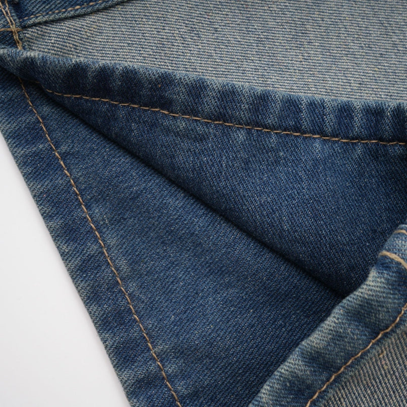 Brenna Wide Leg Panelled Denim Jeans Blue